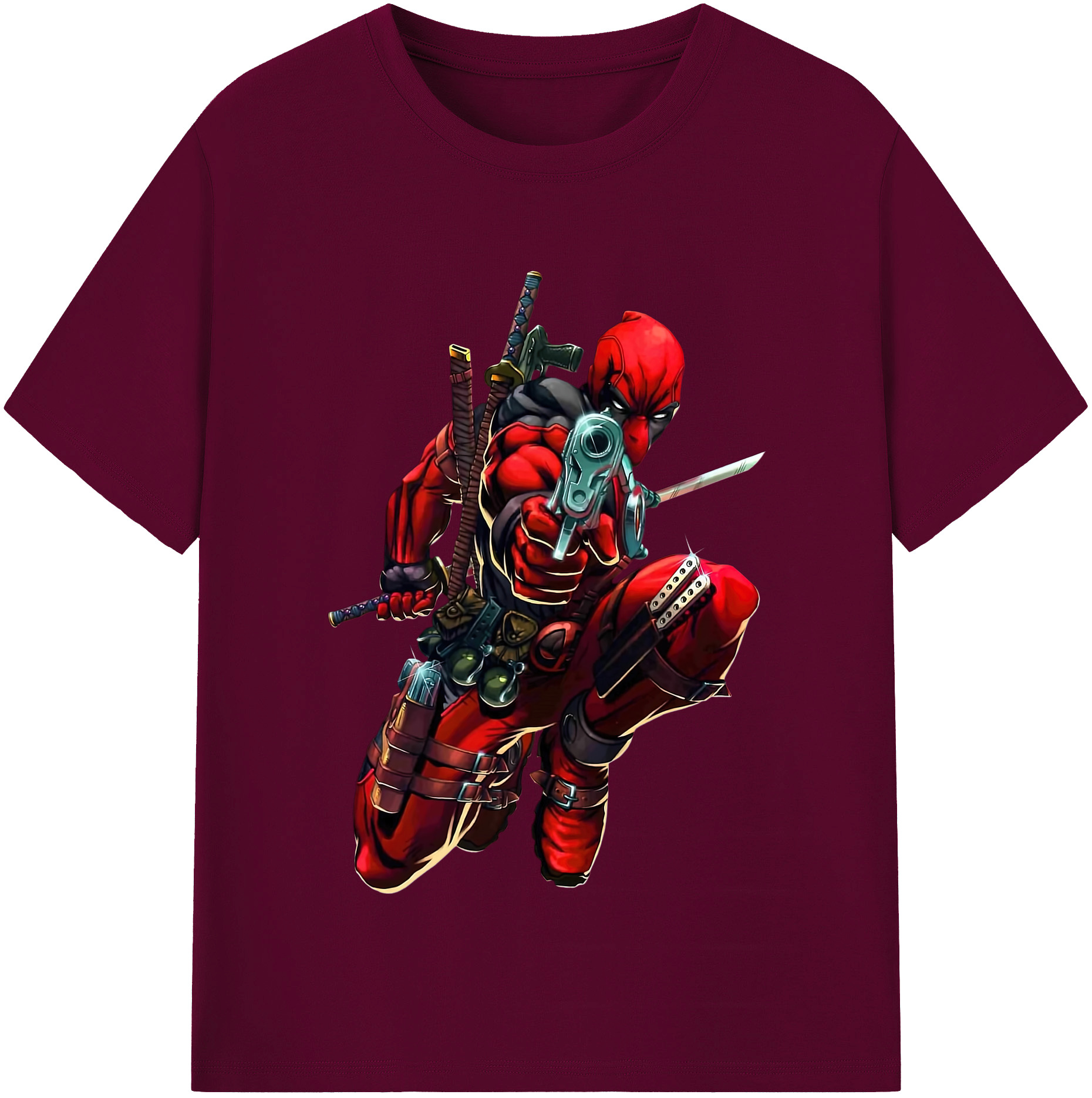 （画像用） Deadpool デッドプール レディースカジュアルプリントTシャツ（綿100％）